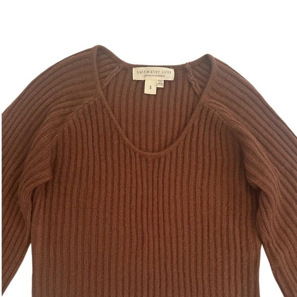 Saltwater Luxe Women Rickie Soft Sweater Spice Caramel Brown, Size S - Picture 9 of 15